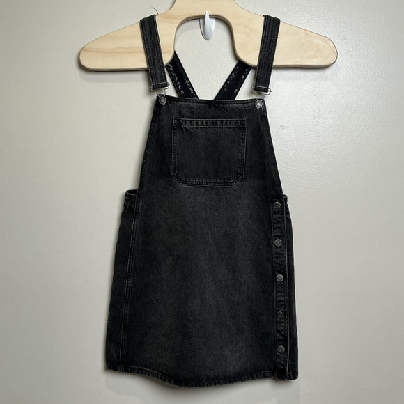 Free People Louise Denim Skirtall in Rocky Mountain Black Size 12 Boho Chic - Picture 1 of 6